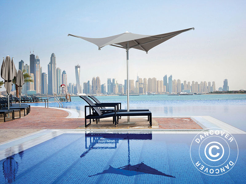 Parasoll Vela, 2x2m, Grå taupe