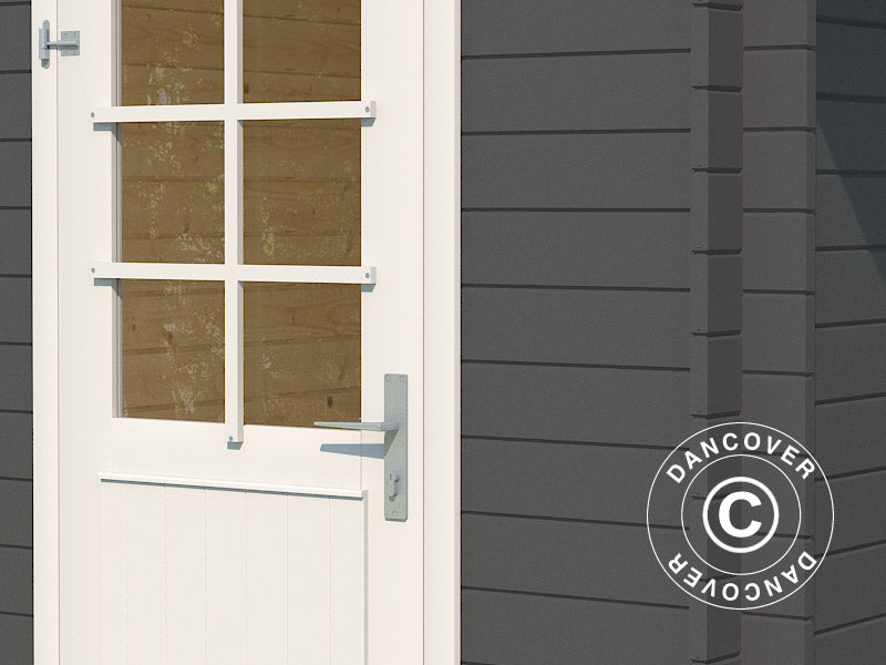 Redskapsbod mot vägg i trä Vanda 1,8x2,75x2,68m, 28mm, 4,7m², Mörkgrå