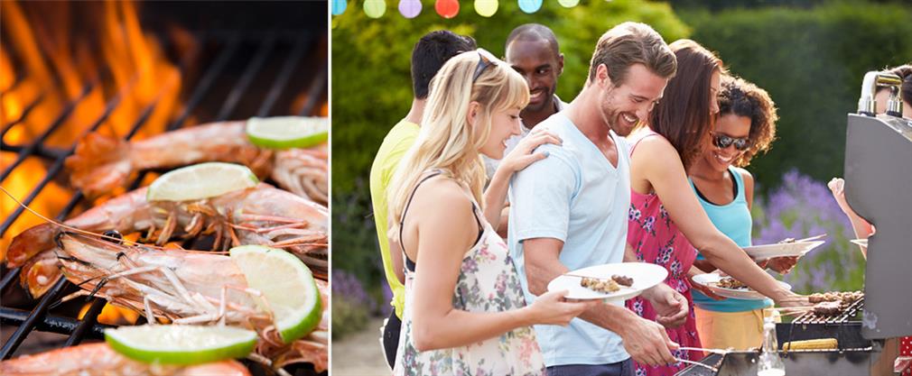 BBQ grillar för utsökta måltider på altanen