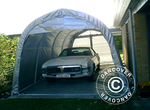 Presenning, garagetält golvtäck 3,8x6,1m PVC, Grå