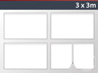 Sidovägg kit för Snabbtält FleXtents 3x3m, Vit