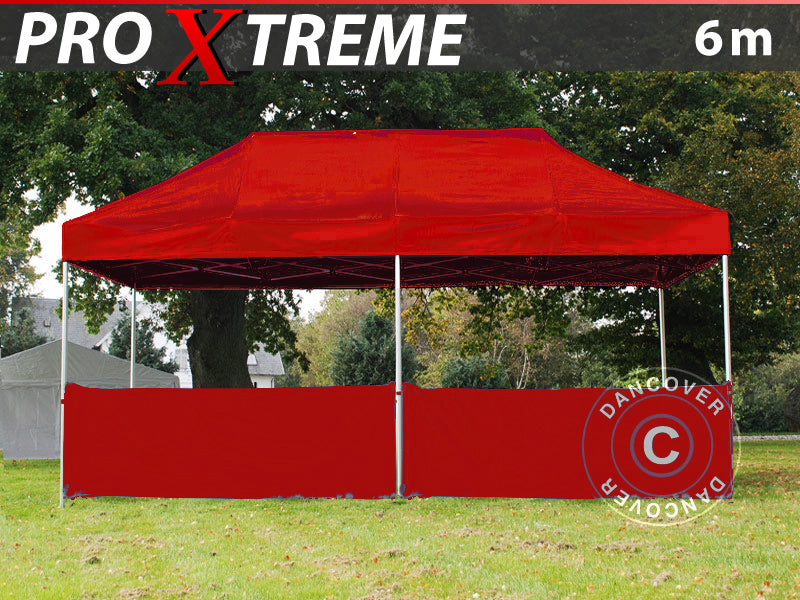Halv sidovägg för FleXtents PRO Xtreme, 6m, Röd