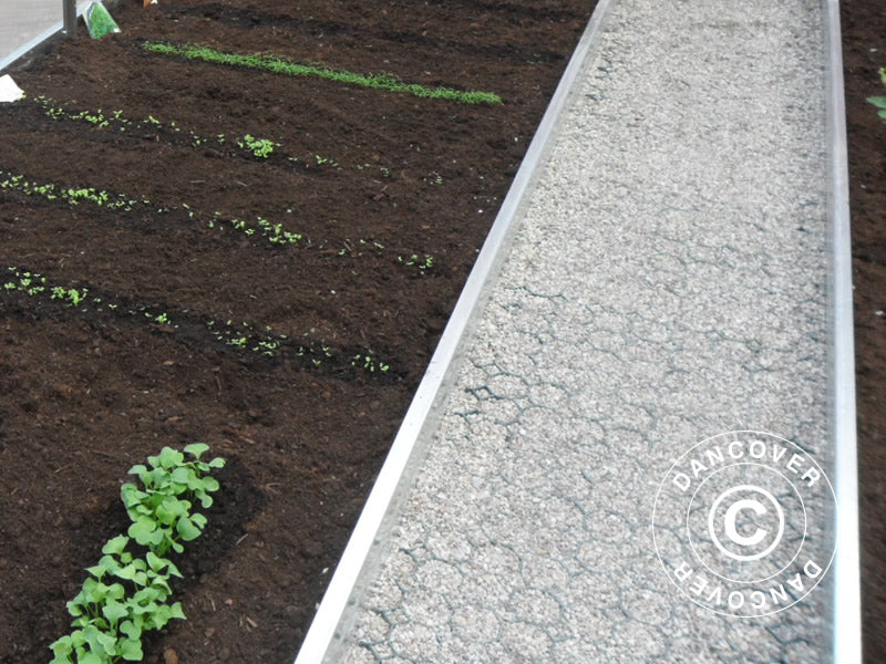 Spårseparatorprofiler till växthus med 10 markförstärkningsrutnät, 4m