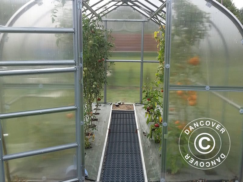 Spårseparatorprofiler till växthus med 15 markförstärkningsrutnät, 6m