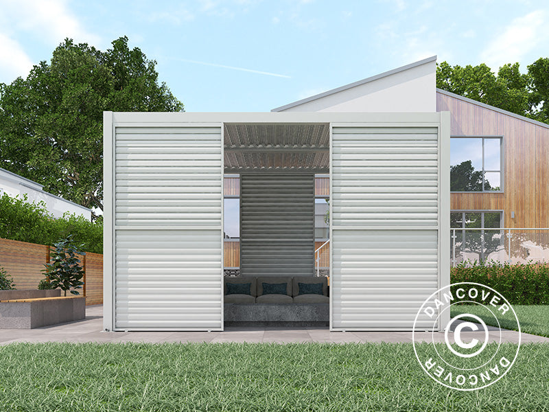 Lamellvägg till bioklimatisk pergola paviljong San Pablo, 1,23x2,175m, Vit