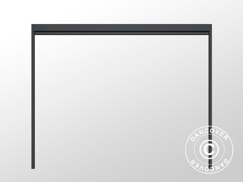 Sidoväggsskärm f/bioklimatisk pergola paviljong San Pablo, 3m, Svart