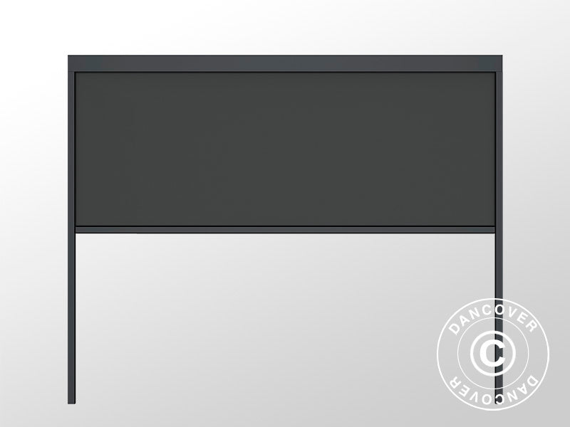 Sidoväggsskärm f/bioklimatisk pergola paviljong San Pablo, 4m, Svart