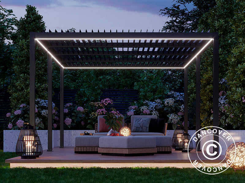 LED-ljuslist för San Pablo pergola paviljong 3x5,8m, 6 st, Varmvit
