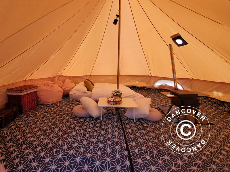 Glampingtältmatta för 5m TentZing® tält, 2 st., Blå/Vit