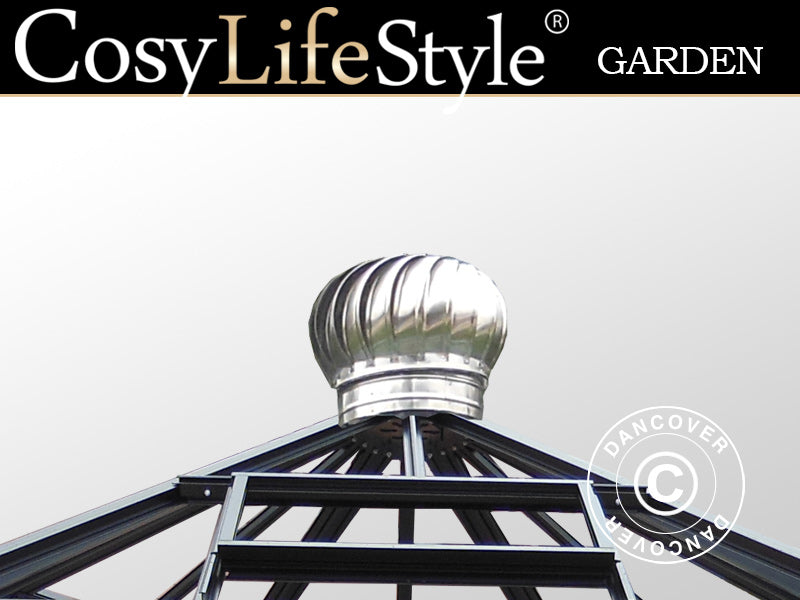 Ventilationsturbin för orangeri 3,04x2,63x2,73m, Silver