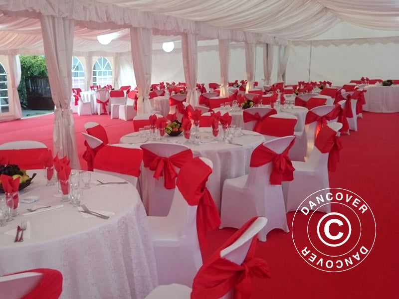 Beklädnad och gardinpack, Vit, till 8x12m (2,3) partytält SEMI PRO Plus