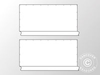 Sidoväggar utan fönster för partytält PLUS 6m, 2 st, Vit