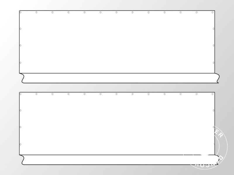 Sidoväggar utan fönster för partytält PLUS 10m, 2 st, Vit