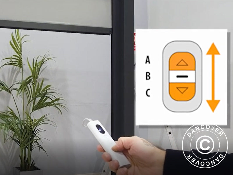 Elektrisk sidoväggsskärm till bioklimatisk pergola paviljong Génova, 4m, Grå