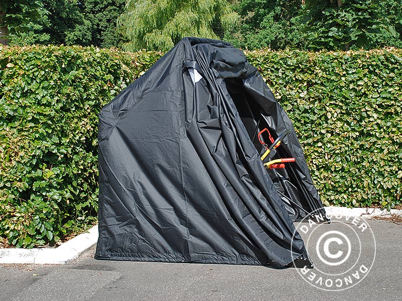 Hopfällbart garage (MC), 1,05x2,7x1,57m, Svart