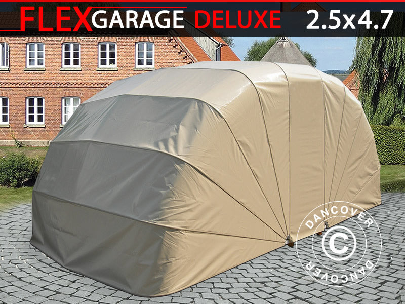 Hopfällbart garage (Bil), ECO, 2,5x4,7x2m, beige