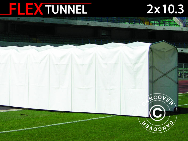 Spelartunnel, 2x10,3x2,2m, Vit
