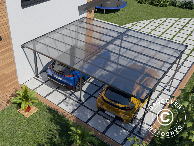 Dubbel carport Mistral Double, 6,06x5,09x2,27m, Antracit