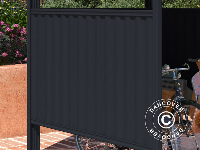 Cykelskjul 1,8x2,03x1,93m, 3,65m², Antracit