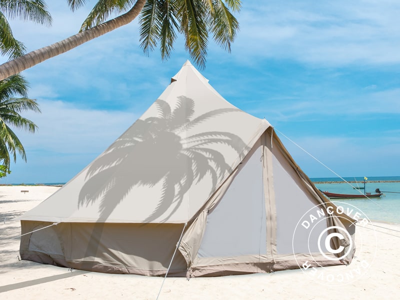 Glampingtält för glamping, TentZing®, 4x4m, 4 Pers, Sand