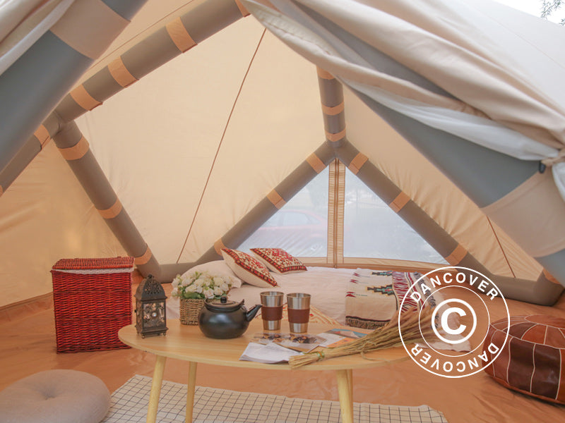 Glampingtält, uppblåsbart, TentZing®, 4x4m, 5 Personer, Sand