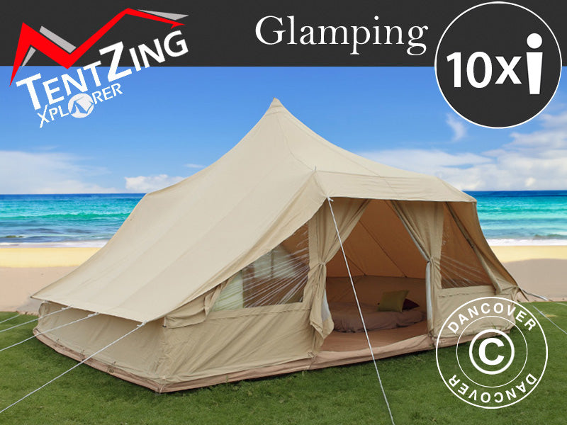 Tält för glamping, TentZing®, 4x5m, 10 personer, Sand