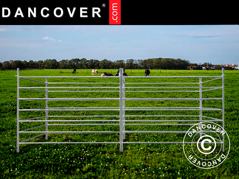 Djurinhägnad, 1,5x1,22m, 8 st, Silver