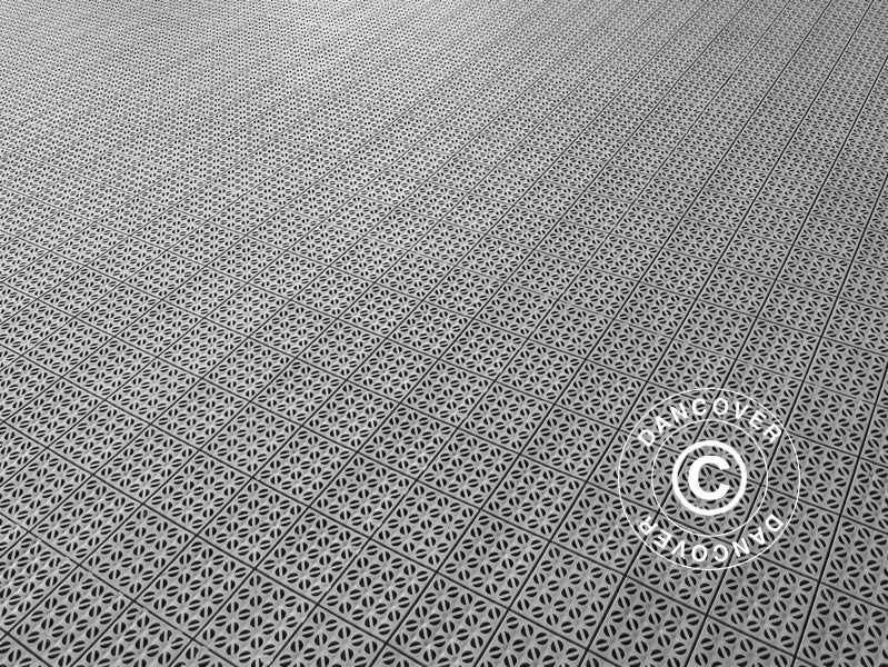 Plastgolv, Basic, Multiplate, Grå, 18,45 m²