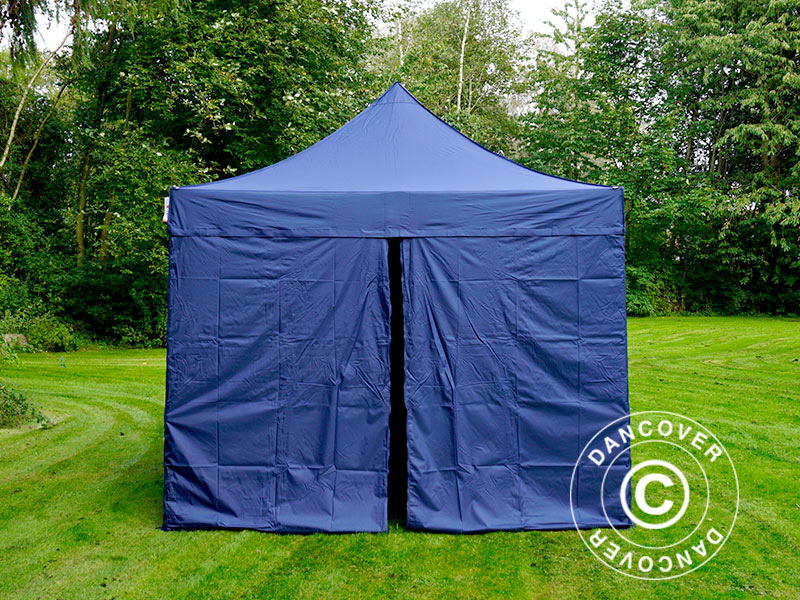 Snabbtält FleXtents PRO 3x3m Mörkblå, inkl. 4 sidor
