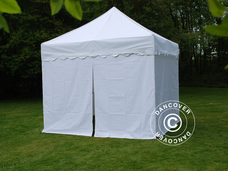 Snabbtält FleXtents PRO "Wave" 3x3m Vit, inkl. 4 sidor