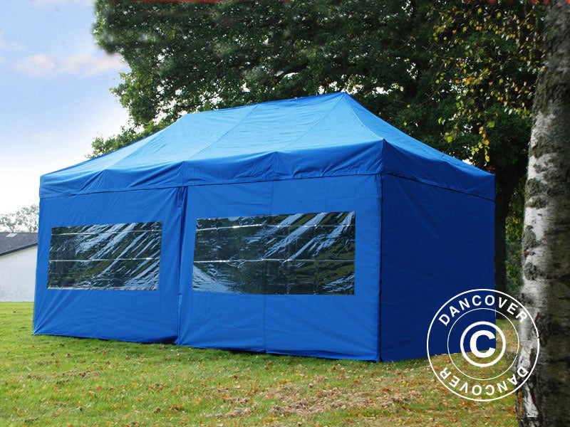 Snabbtält FleXtents Xtreme 50 3x6m Blå, inkl. 6 sidor