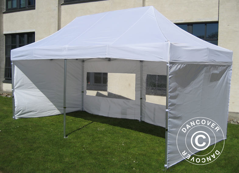 Snabbtält FleXtents Xtreme 50 3x6m Vit, inkl. 6 sidor