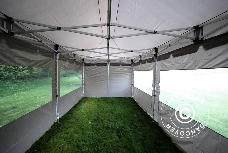 Snabbtält FleXtents PRO "Peaked" 3x6m Latte, inkl. 6 sidor
