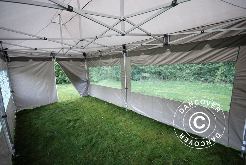 Snabbtält FleXtents PRO "Peaked" 3x6m Latte, inkl. 6 sidor