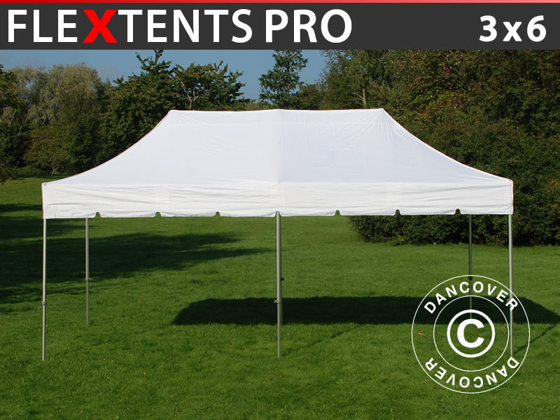 Snabbtält FleXtents PRO "Peaked" 3x6m Vit