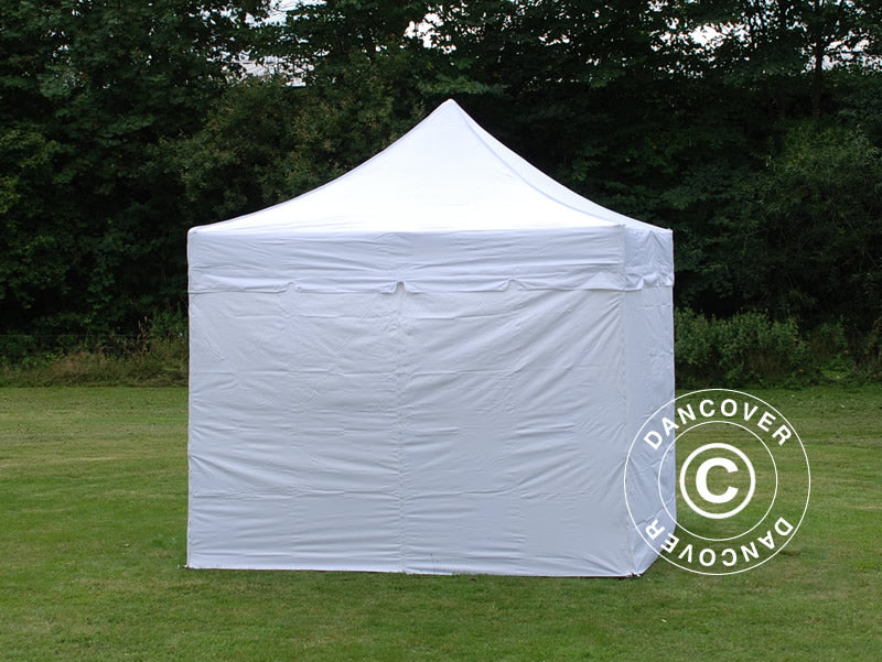 Snabbtält FleXtents PRO "Peaked" 3x3m Vit, inkl. 4 sidor