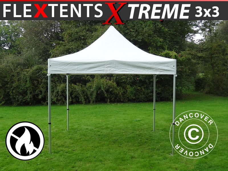 Flext. Pro Xtreme 3x3m PVC White Top & Frame GL