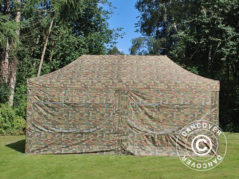 Snabbtält FleXtents PRO 3x6m Kamouflage, inkl. 6 sidor
