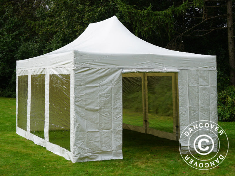 Snabbtält FleXtents Xtreme 50 Heavy Duty 4x6m Vit, inkl. 8 sidor
