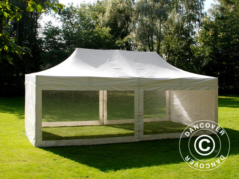 Snabbtält FleXtents Xtreme 50 Heavy Duty 4x8m Vit, inkl. 6 sidor