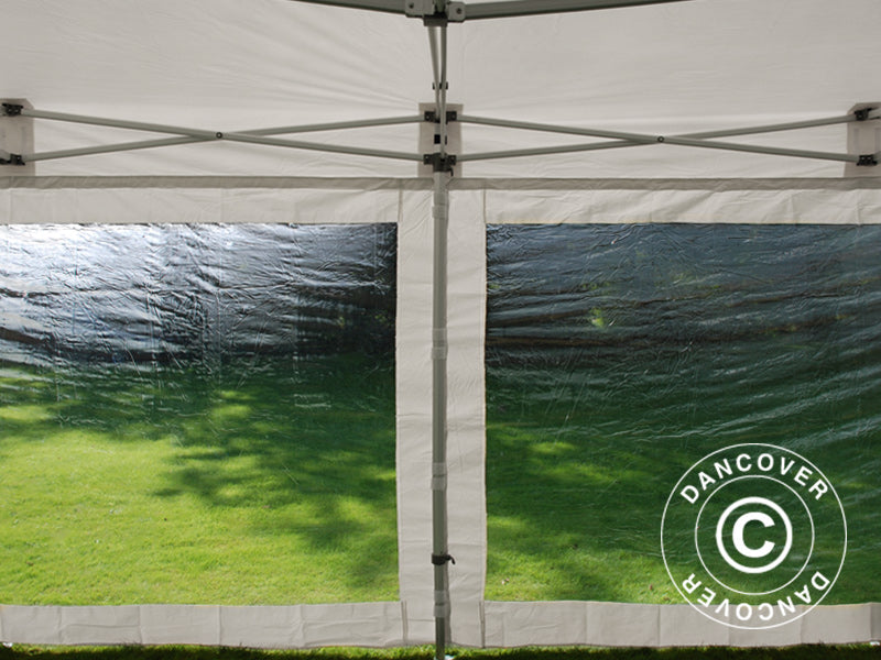 Snabbtält FleXtents Xtreme 50 Heavy Duty 4x8m Vit, inkl. 6 sidor