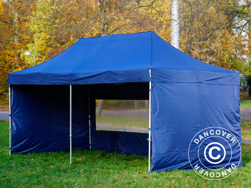 Snabbtält FleXtents PRO 3x6m Mörkblå, inkl. 6 sidor