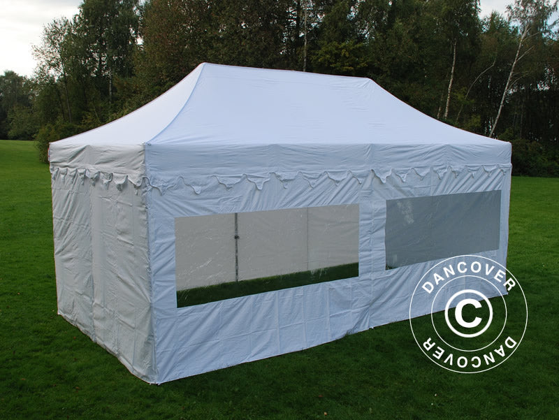 Snabbtält FleXtents PRO "Morocco" 3x6m Vit, inkl. 6 sidor