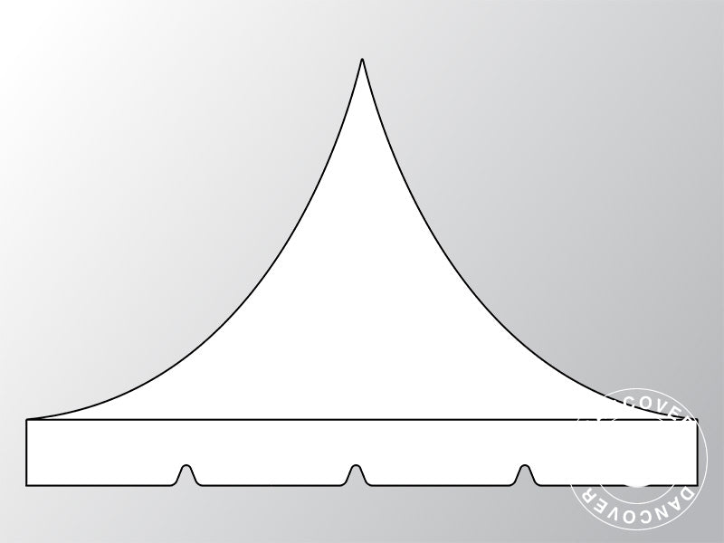 Takduk för Snabbtält FleXtents PRO Pagoda 3x6m, Vit