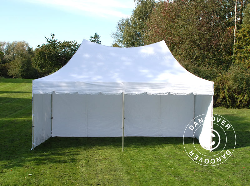 Snabbtält FleXtents PRO Peak Pagoda 3x6m Vit, inkl. 6 sidor
