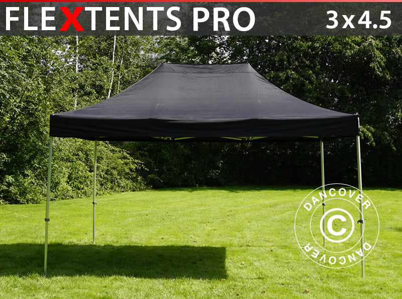 Snabbtält FleXtents PRO 3x4,5m Svart
