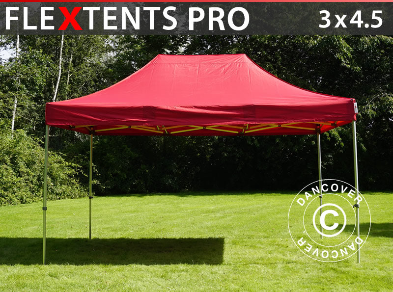 Snabbtält FleXtents PRO 3x4,5m Röd
