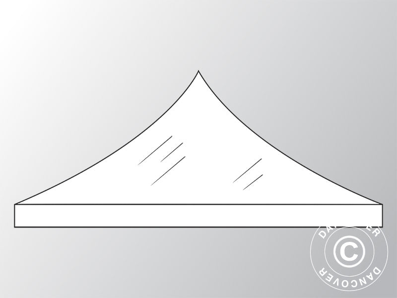 Takduk för Snabbtält FleXtents PVC, 4x4m, Transparent