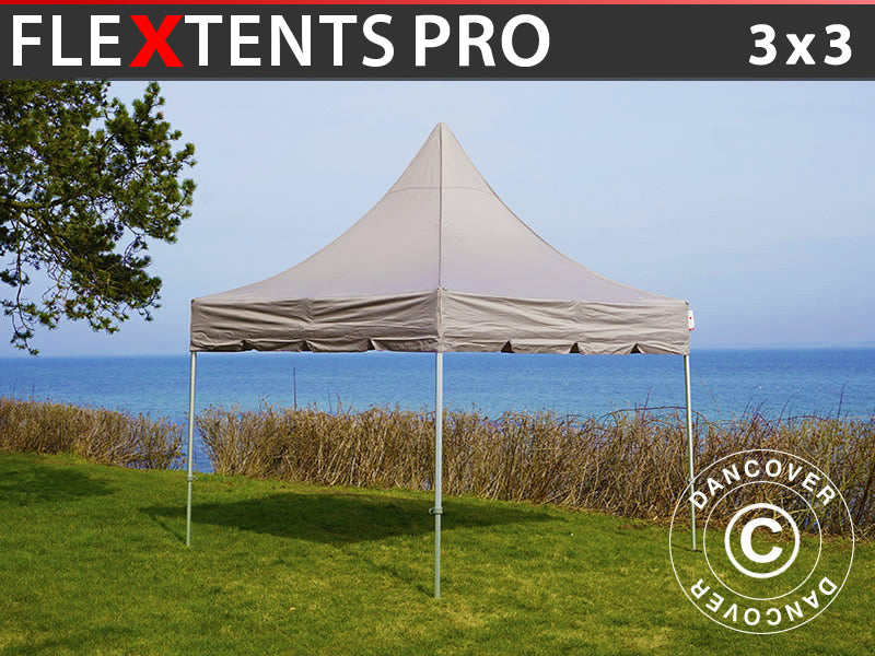 Snabbtält FleXtents PRO Peak Pagoda 3x3m Latte