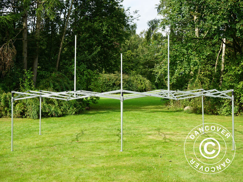 Snabbtält FleXtents PRO Peak Pagoda 3x6m Latte, inkl. 6 sidoväggar